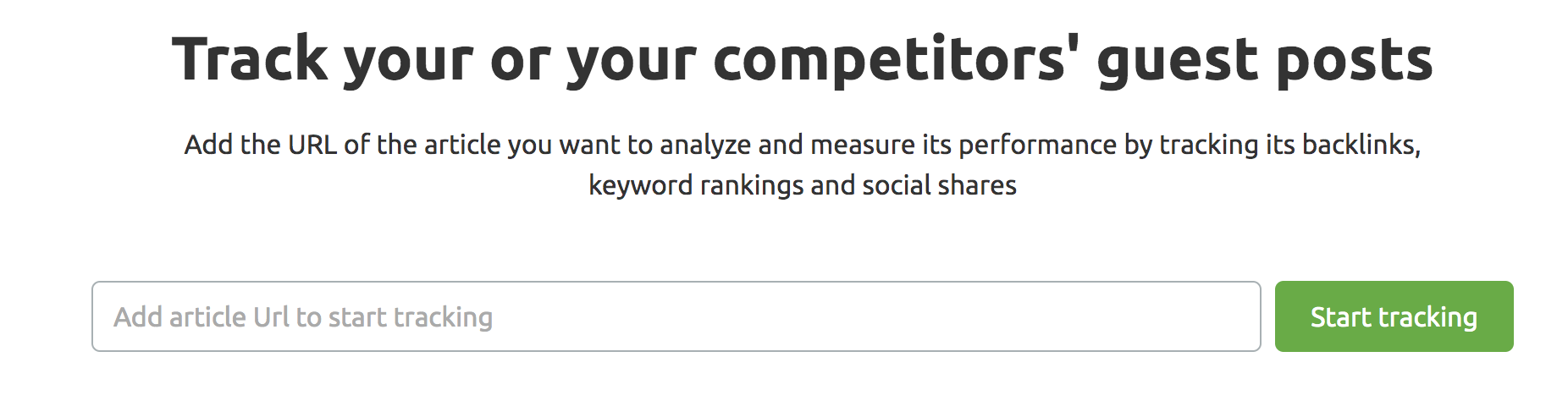 SEMrush Post Tracking