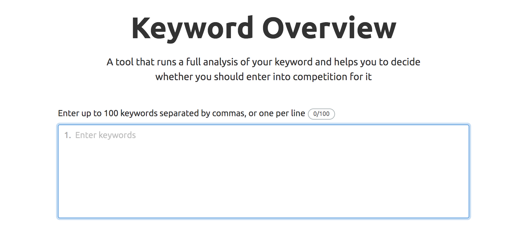 SEMrush keyword overview 